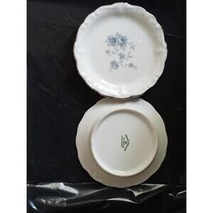 Vtg  Joann Haviland Barvaria Germany Sweetheart Rose Set Of 2 Bread Plates